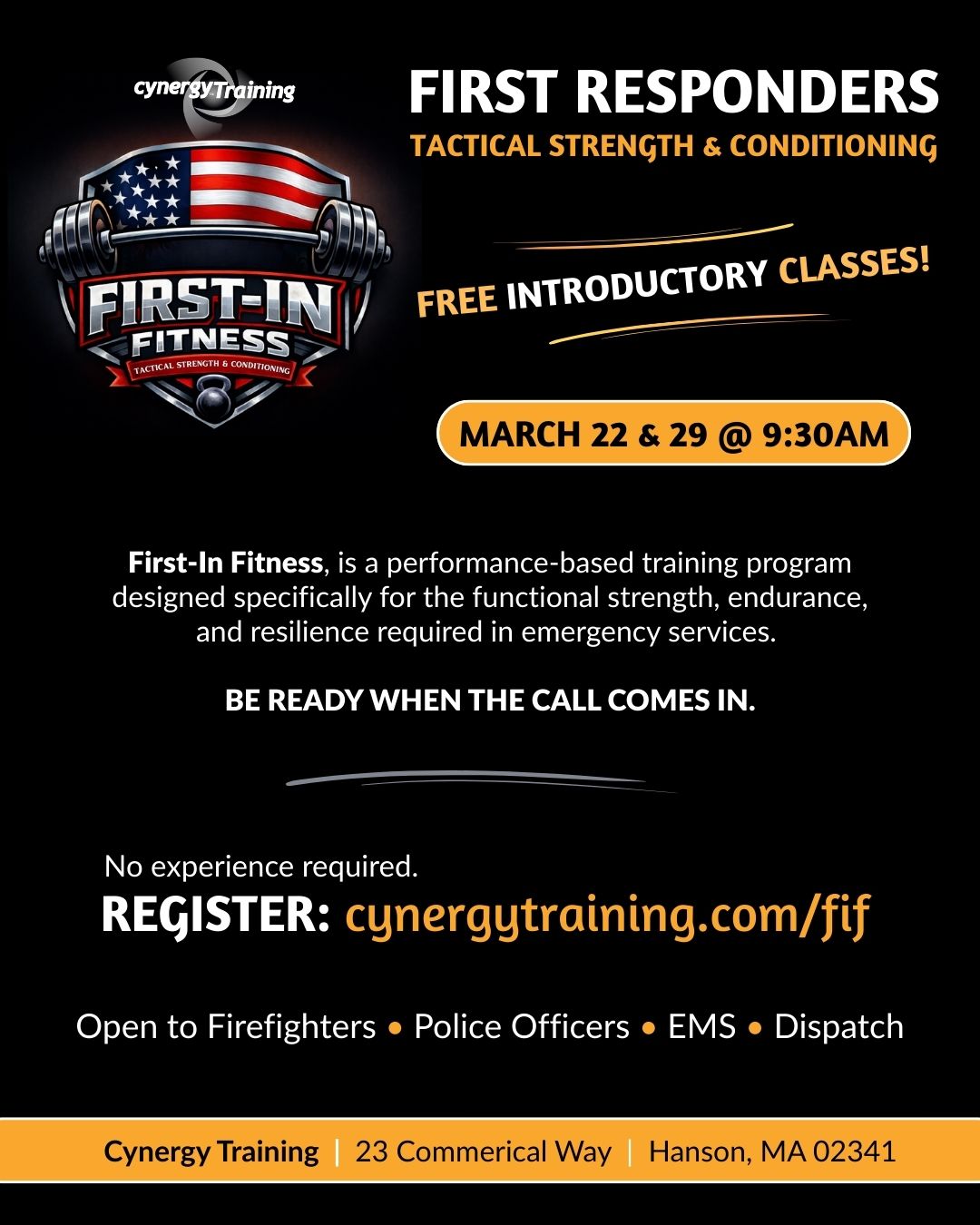 Featured image for “First-In Fitness: A Tactical Training Program Built for First Responders”